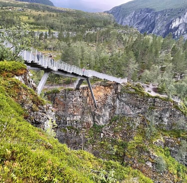 Vøringsfossen waterfall walkway, Vøringsfossen, Norway