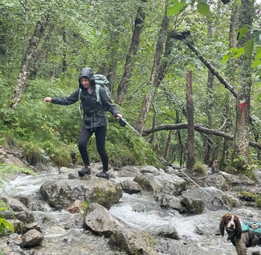 walking through the Folgefonna National Park and up to the Folgefonna glacier