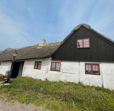 The thatched cottages of Reerso, Denmark