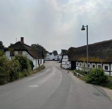 The thatched cottages of Reerso, Denmark
