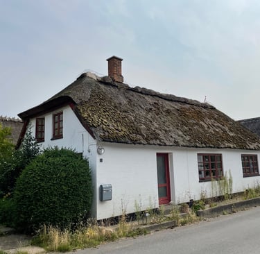 The thatched cottages of Reerso, Denmark