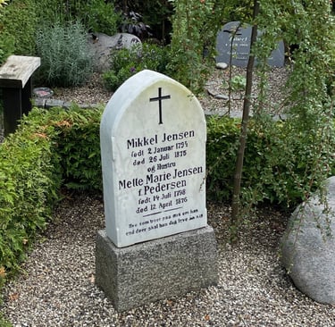 the gravestones in the church at Jelling, Denmark
