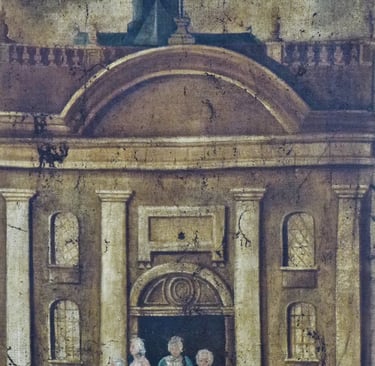 Toile XVIIIe siècle : Pénitents Noirs à Villefranche de Rouergue (Aveyron)