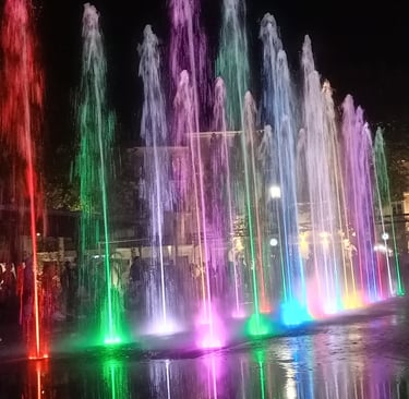 Spectacle de la fontaine musicale à Béziers