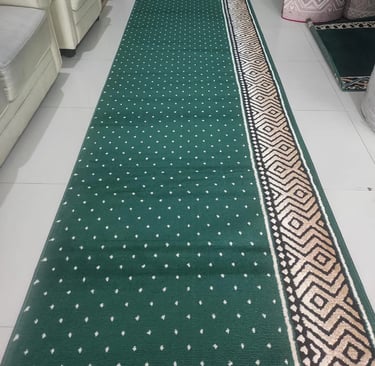 karpet masjid hijau bintik