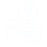 An icon with transparent background representing the concept FAQ on website