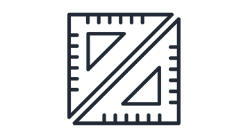 An icon with transparent background representing the idea of geometry