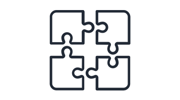 four different puzzles of one piece