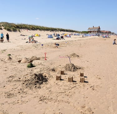 Brancaster beach east to west view