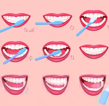 a image showing brushing technique