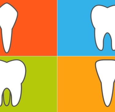 a image different types of teeth- incisors,canines,premolars and molars