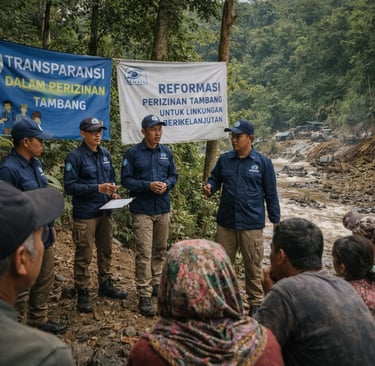 a group of people standing around a group of people