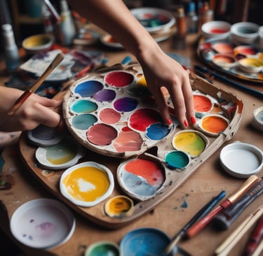 watercolor paint for wedding guest portraits, Wilkesboro, NC