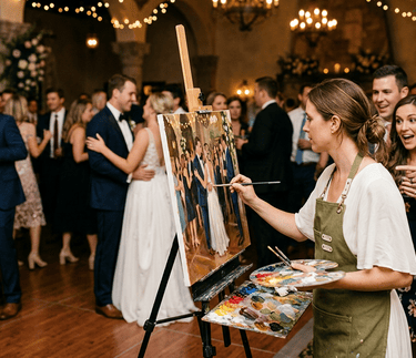 Winston-Salem, NC live wedding painter, artist for hire 
