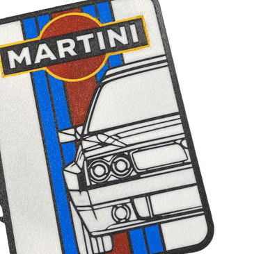 lampada led con logo martini, lancia delta, rally, stampa 3d