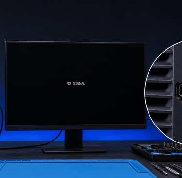 PS5 showing a steady white light and black screen caused by a damaged HDMI port