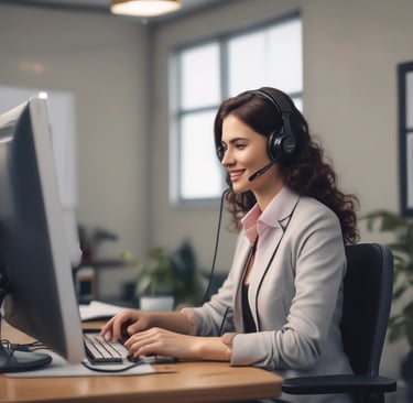 A cozy workspace with a laptop, notepad, and a steaming cup of coffee inviting visitors to reach out.