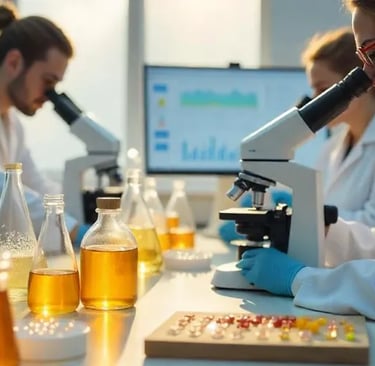 Laboruntersuchung von Honigproben unter Mikroskop