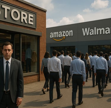 Customers leaving a company and going to Amazon and Walmart