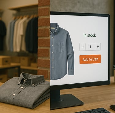 Stores and e-commerce systems that don't match
