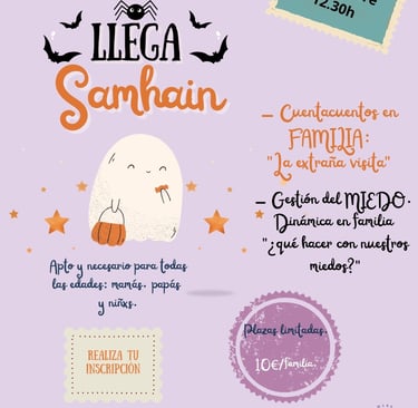 Actividad en familia Otoño Halloween Samhain Espacio Mare Cognitum Centro de Psicopedagogia (psicologia y pedagogia) Leon
