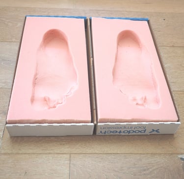 a pair of foot impressions