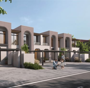 Off-plan homes in Nawayef Village near park areas