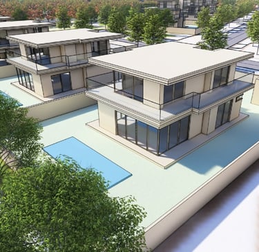 Wadeem residential neighborhood with green open space