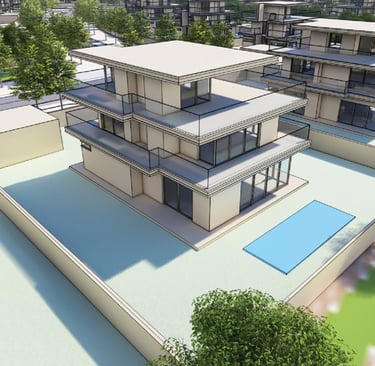 Private villa garden view in Wadeem residences