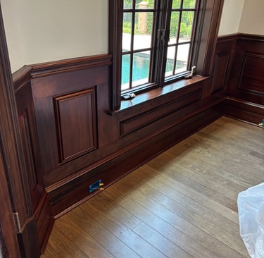Custom made wooden wall half panel- Britto's Home Improvement