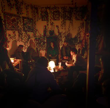 people gathering chatting and listening. Photo by Martin Vähk