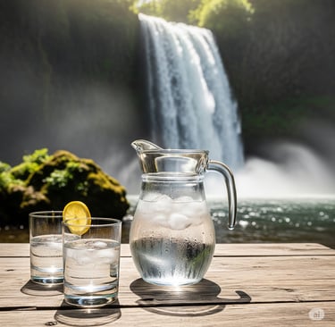 a pitcher of water with a pitcher of water