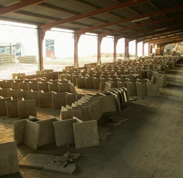 Fabrication carreaux en terre cuite