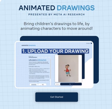 una captura de la página de inicio de Animated Drawings