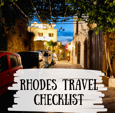 Rhodes Travel Checklist