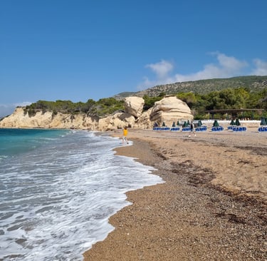 Fourni beach rhodes greece