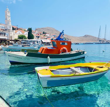 a couple of boats in the water