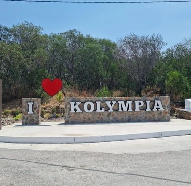 a sign that says i love kolympia