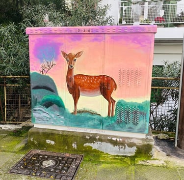 electric box with a deer on it