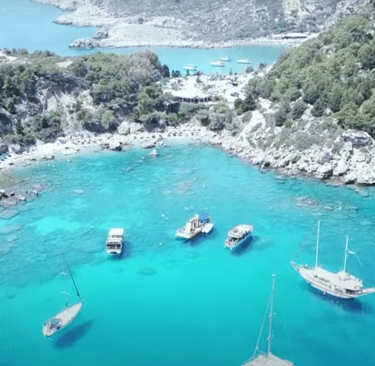 Anthony Quinn Bay in Rhodes Greece