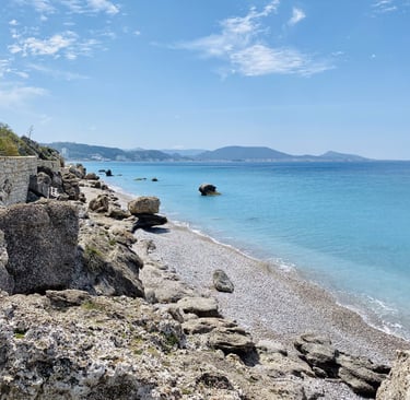 Kato Petres beach in Rhodes Greece