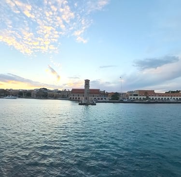 Mandraki port where colossus of Rhodes was standing