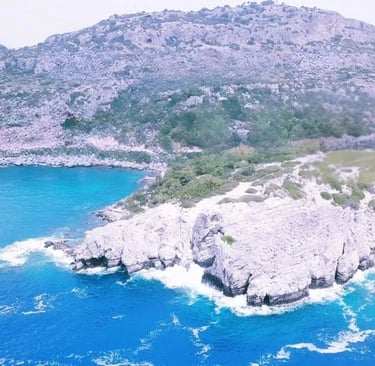 ladiko bay and anthony quinn bay scenic view