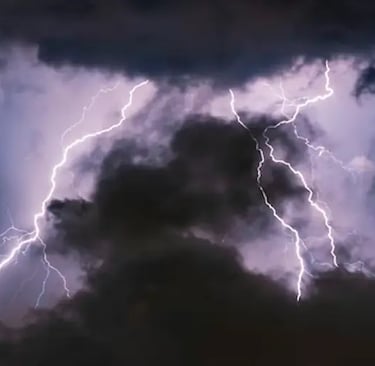 white clouds over the sea