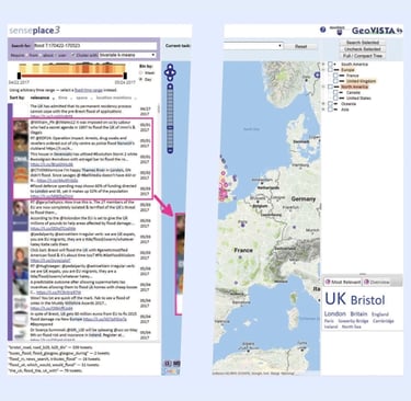 SP3 AI geospatial socia media visual analytics