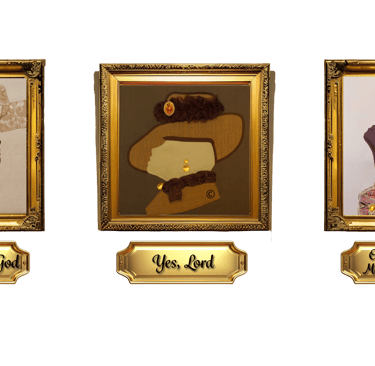 Faith and worship themed textile art for home décor