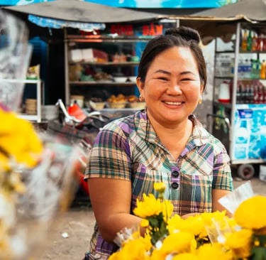 Street vendor shot on film is Saigon