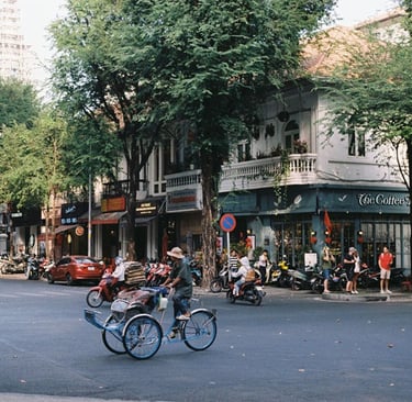 Saigon street view shot on film