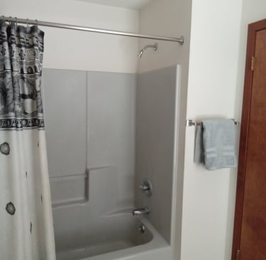 primary bedroom tub and shower