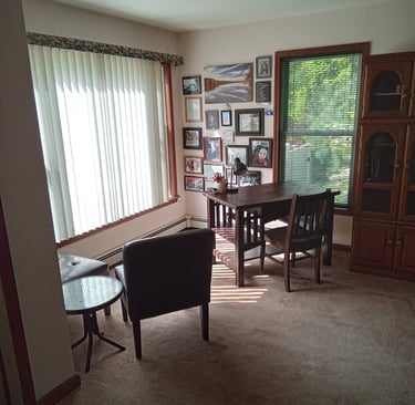 office area in the family room